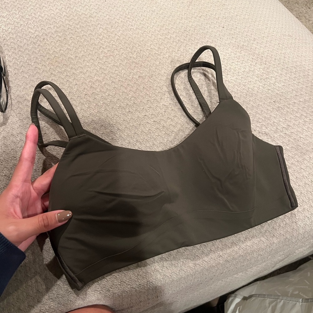 Lululemon Athletica Green Intimate Bra with Scoop Neckline
